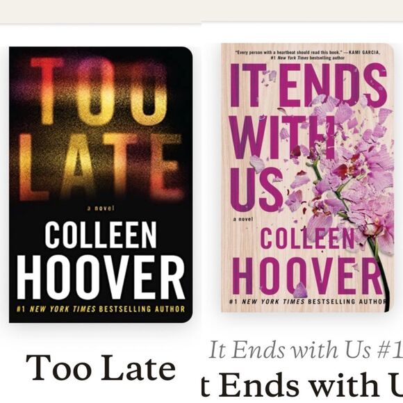 It ends with us and too late colleen hoover book bundle - Picture 1 of 13